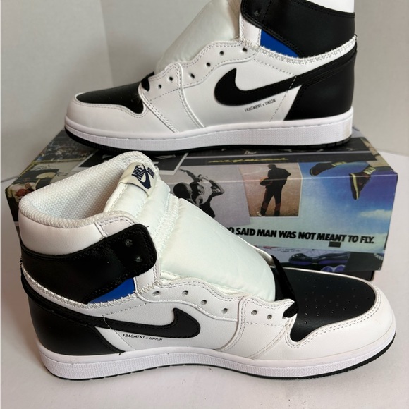 Air Jordan 1 High Union x Fragment Black White NEW Size 9.5 - Picture 2 of 10